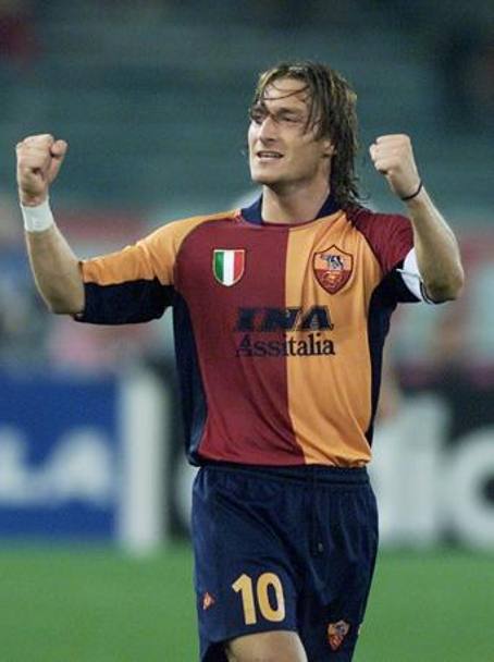 2001-02: Francesco Totti (Roma) nelle 24 gare in cui scese in campo viaggiò a 6,75 di pagella media. Reuters 